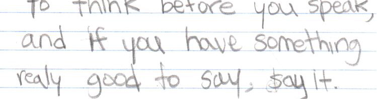 Advice from 4th Graders – Week 7